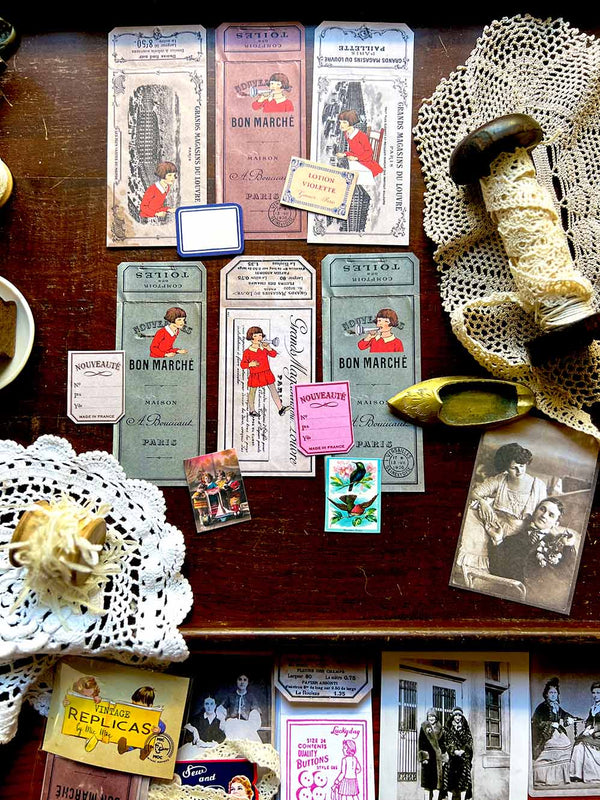 Vintage French Haberdashery Sample Cards (12 Pk) フランスの