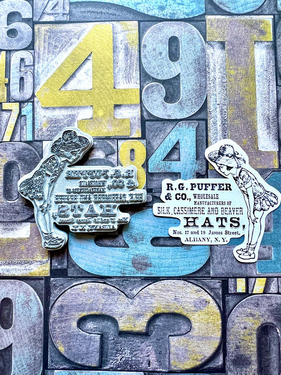 'Hats On Sale' Rubber Stamp by Mic Moc (帽子屋) from micmoc.com 