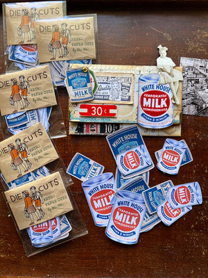 'Vintage Milk Tins' Die Cuts (16 Pk) from micmoc.com