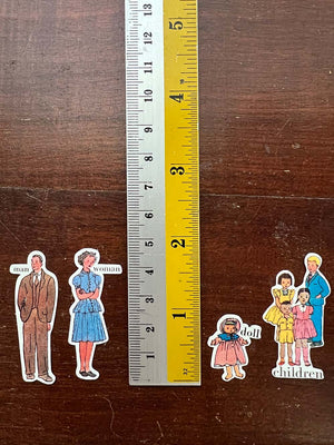 'People & Play Things' Matchbox mini vinyl stickers (34pc) from micmoc.com at Mic Moc