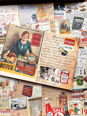 Collage Paper Kit CP011: ‘Vintage Groceries' (Bonus Pack) by micmoc.com 