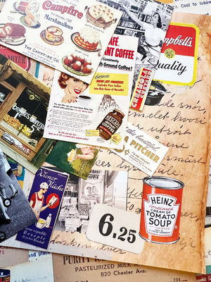 Collage Paper Kit CP011: ‘Vintage Groceries' (Bonus Pack) by micmoc.com 