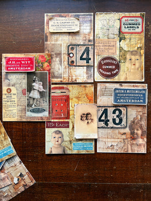 Collage Cards (small 18Pk)'Faded Memories' from micmoc.com at Mic Moc