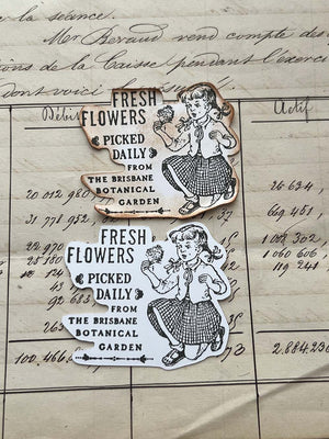 Fresh Flowers Cling Rubber Stamp by Mic Moc from micmoc.com