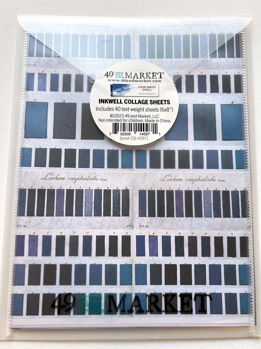 Colour Swatch 6" x 8"Collage Sheets: 'Inkwell' (40pk) - 49 and Market from micmoc.com