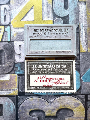 'Kayson's General Store' Rubber Stamp by Mic Moc from micmoc.com 